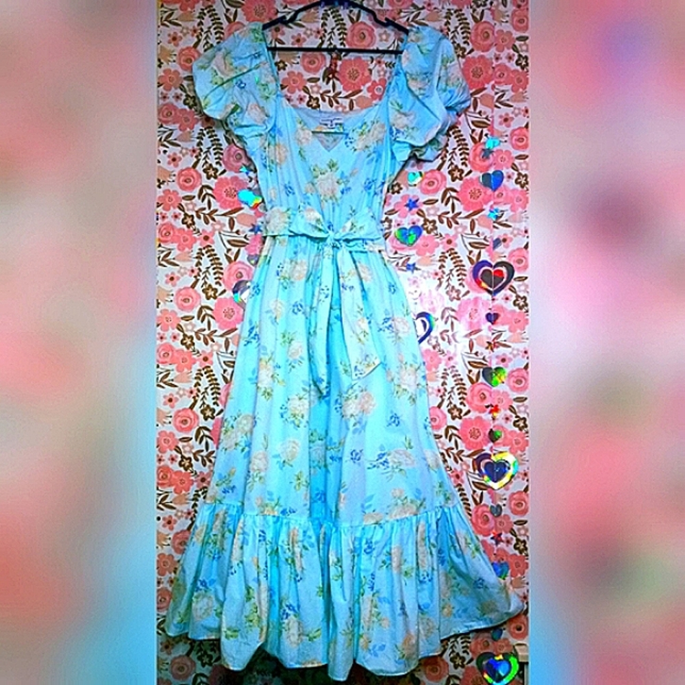 LoveShackFancy x Target Estrelle Dress in Blue M size 6